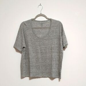 EUC J. Crew Relaxed Linen Scoop Neck T-Shirt